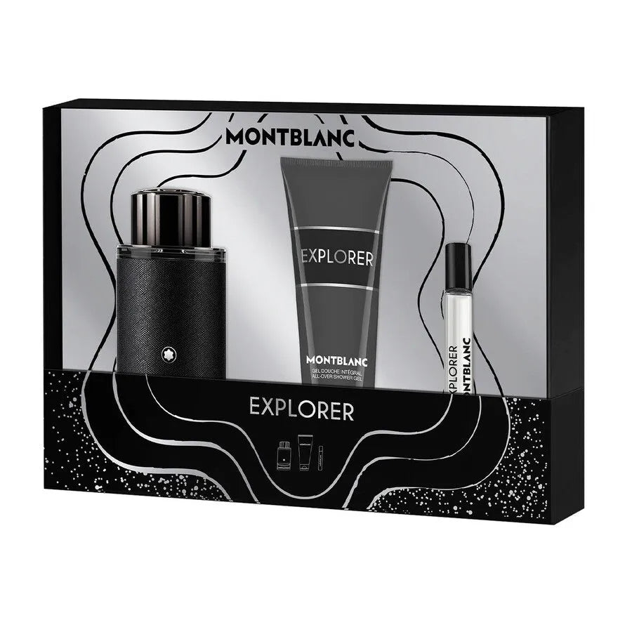 MONT BLANC SET EXPLORER ( 3 PC ) 3.3 OZ EDP / 3.3 OZ SHOWER GEL / 0.25 OZ EDP SP
