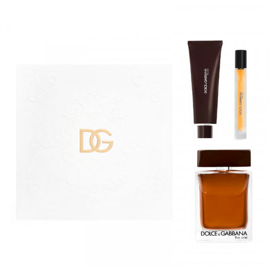 SET DOLCE & GABANNA THE ONE MEN ( 3 PC ) 3.4 OZ EDT SP /1.7 OZ SG / 0.34 OZ EDT SP - SET - Luxurist