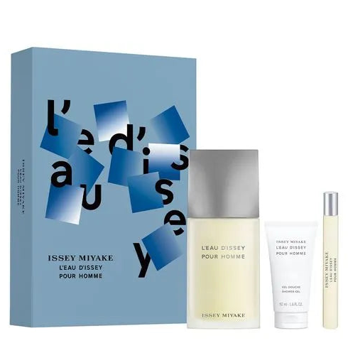 SET ISSEY MIYAKE LEAU DISSEY POR HOMME ( 3 PC ) 4.2 OZ EDT SP / 1.6 OZ SG /0.33 OZ EDT SP - SET - Luxurist